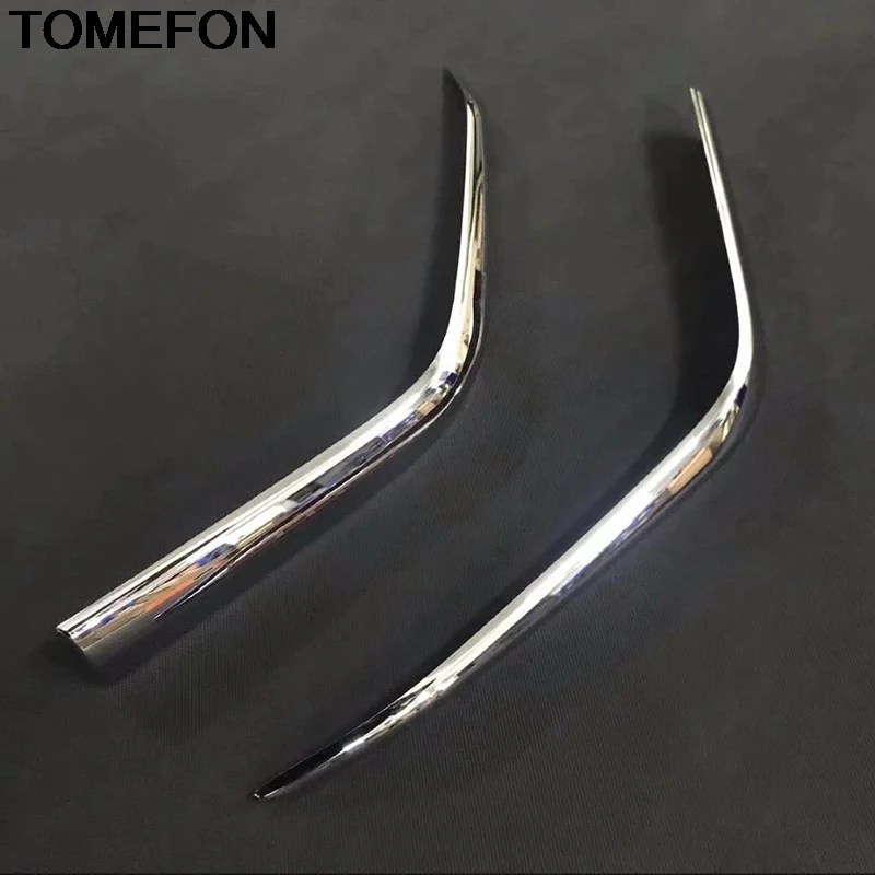 TOMEFON Exterior For Toyota Alphard AH30 2019 Sport Edition Front Head Bumper Corner Angle Bead Crashproof Trim Stainless Steel