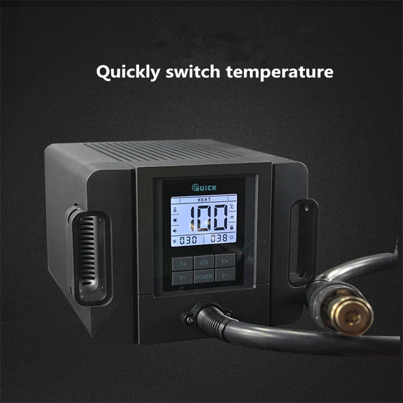 1300W Original QUICK TR1300A Intelligent Hot Air Soldering Station For Phone Repair Hot Air Gun Demolition Welding Touch Control