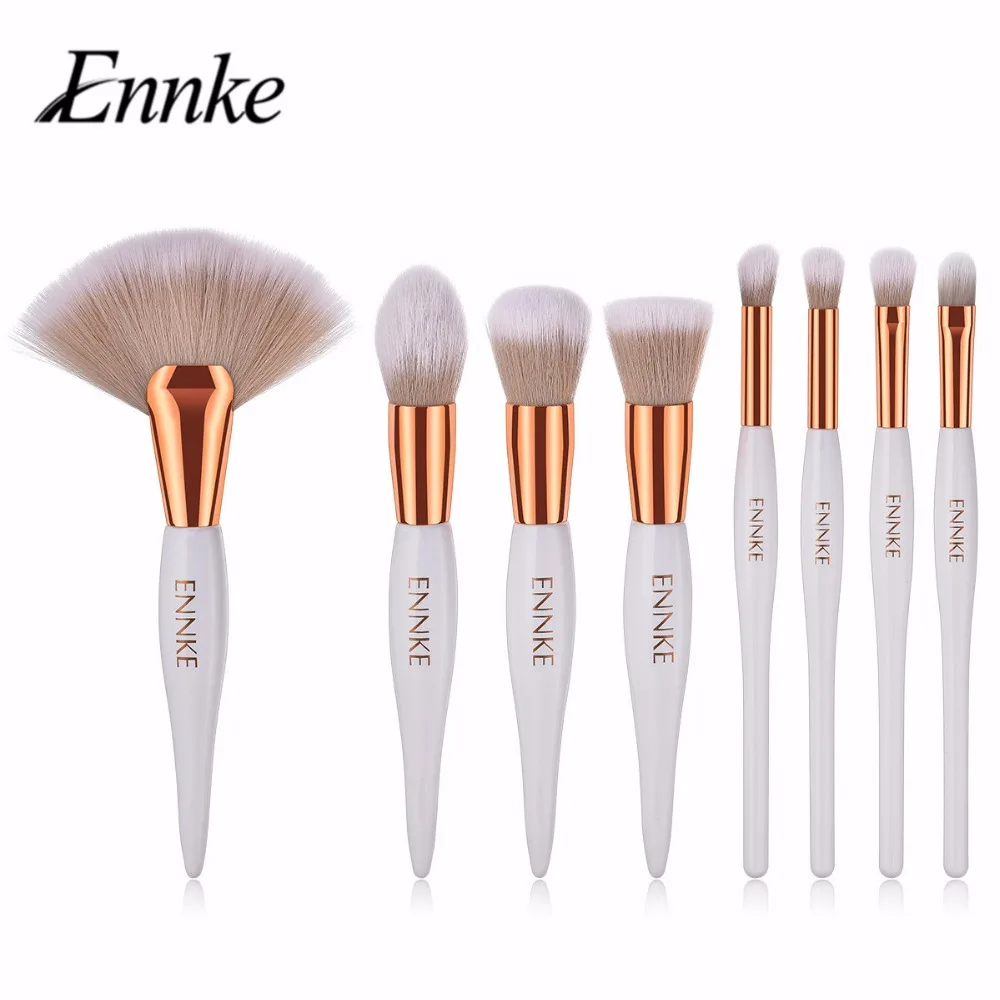 ENNKE Pro 8pcs Makeup Brushes Set Powder Foundation Eyeshadow Blending Concealer Kwasten Women Beauty Make Up Tool