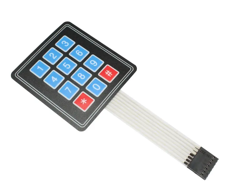 New 4 12 16  Key 4*4 Membrane Switch Keypad 1x4 3x4 4x4  Matrix Array Matrix keyboard for arduino smart car