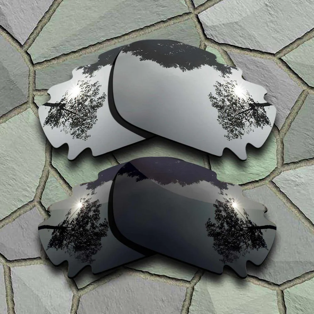 

Grey Black&Chrome Sunglasses Polarized Replacement Lenses for Oakley Jawbone Vented
