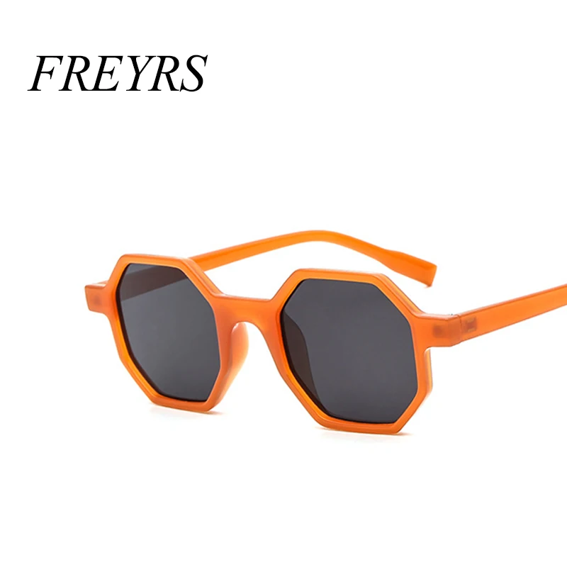 

Hexagon Sunglasses Women Small Frame Polygon Sunglasses men Brand Designer Orange Clear Lens Sun Glasses Female UV400 5041