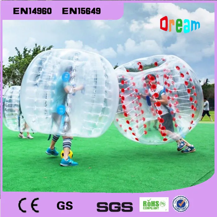 Free Shipping PVC Transparent 5 feet 1.5M Diameter Inflatable Bumper Ball Human Knocker Ball Bubble Soccer Football Outdoor Zorb