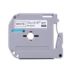 Label Tape Compatible for Brother M Series Label Tape Cartridge M-K231 MK231 M231 12mm x 8m 1/2