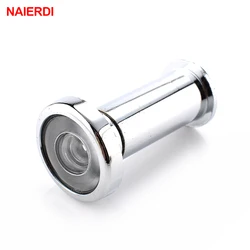 NAIERDI Door Viewer 180 Degree Wide Angle Peephole Security Hidden Door Adjustable Glass Lens For Furniture Hardware Tools