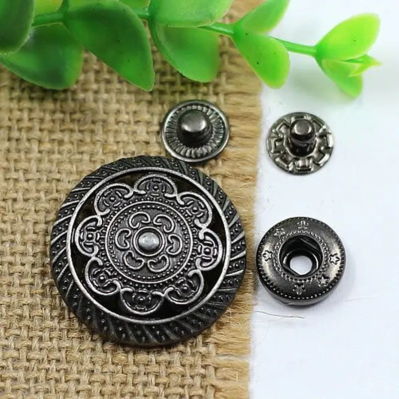 10/20sets High Quality Metal Press Studs Snap Fasteners Buttons for Sewing Leather Craft Clothes Bags Shoes Bracelet Belt Deco