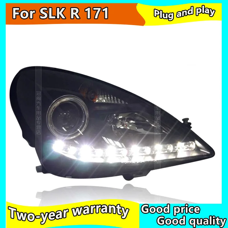 Stylizacja samochodu dla mercedes-benz SLK R171 SLK200 SLK350 SLK500 reflektory LED 1996-2003 z angel eyes DRL HID/LED reflektor