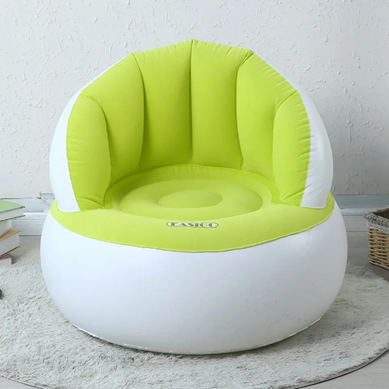 Flocking inflatable sofa lazy sofa chair single foldable cute creative children sofa bedroom living room sofa shell bean bag