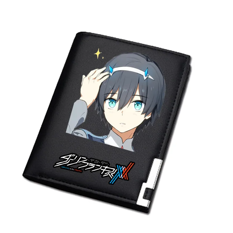 DARLING in the FRANXX Women Long Coin Purse Pu Leather Short Wallet ZERO TWO ID Card Holder Cartoon Money Bag Girls Carteira