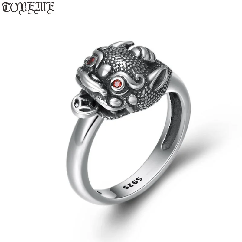 

Handmade 100% 925 Silver Pixiu Ring Sterling Fengshui Wealth Pixiu Ring Good Luck Ring