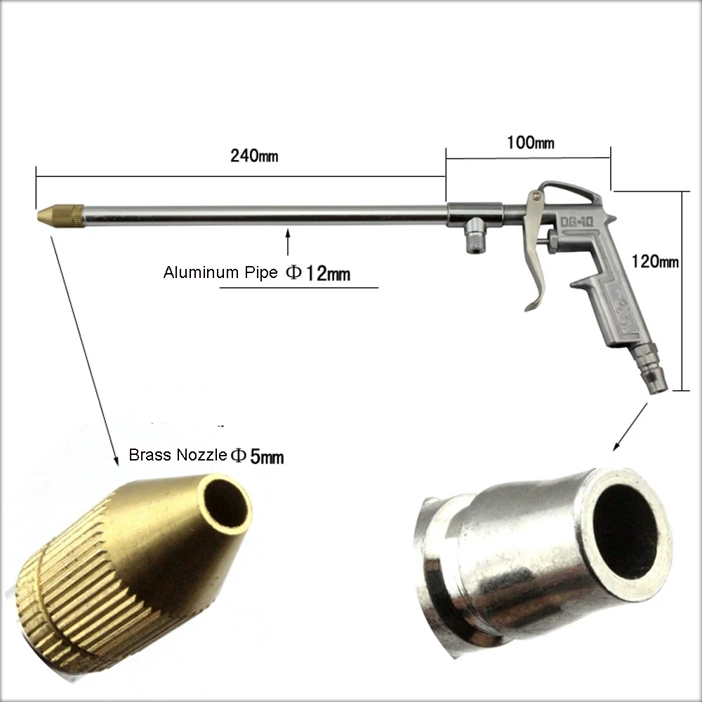 Duplice Uso Aria Compressore Spolverino Ventilatore Acqua Pistola A Spruzzo con Tubo di 1.5 M
