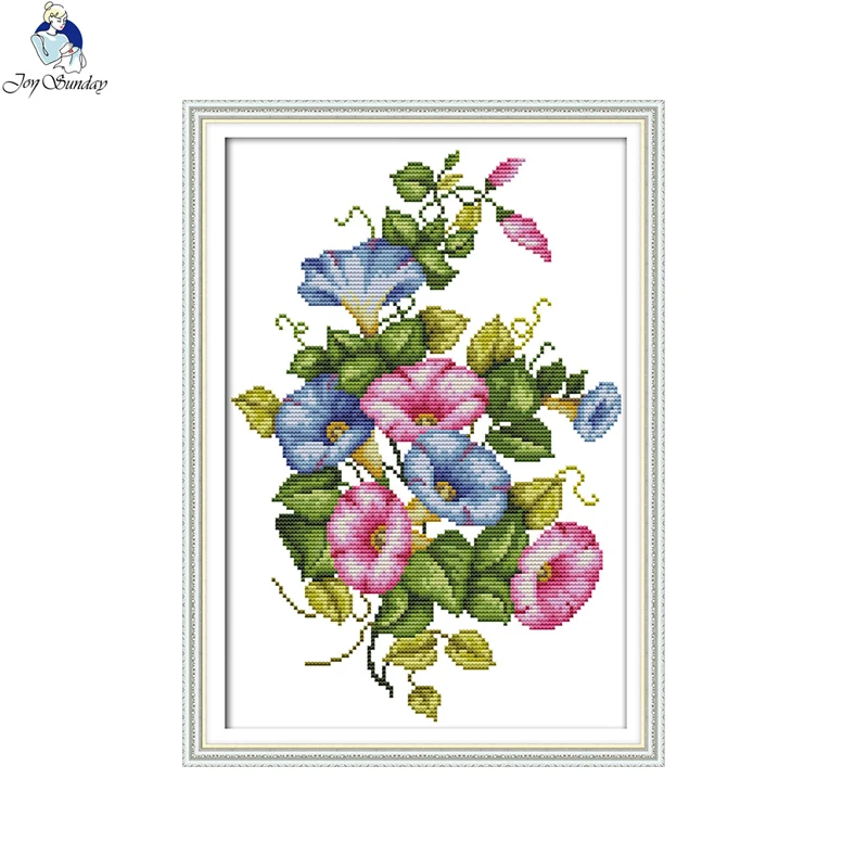 Gioia Domenica Serie Fiori di Tela DMC Contati 11CT 14CT Cinese Punto Croce Kit di Ricamo Stampato Decorazione Della Casa Regalo di Invio