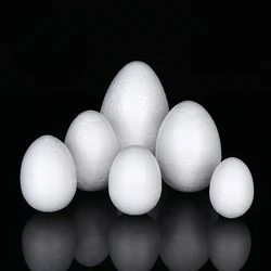 10PCS 4-12cm White Foam Easter Foam Egg Handmade DIY Painting Egg Ball Styrofoam Easter Party Decoration Supplies