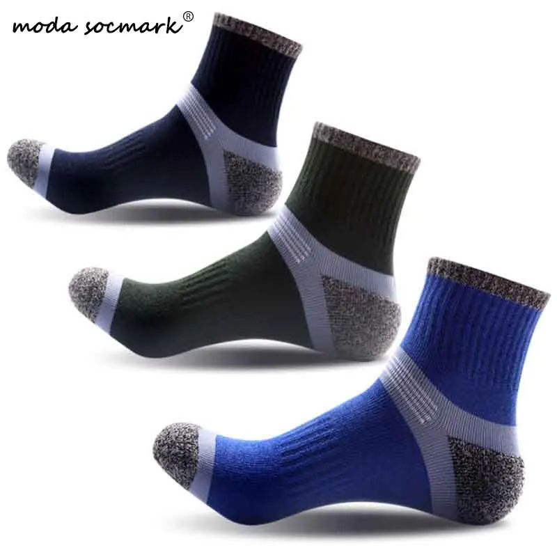 Men Running Sport Socks Cotton Compression Cycling Socks Professional Running Basketball Bike Socks Low Cut Run Sports Sock