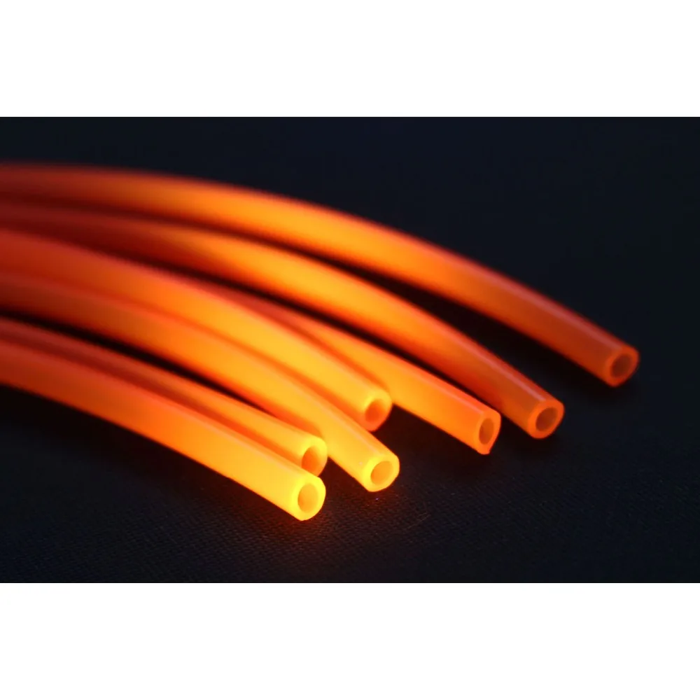 Tigofly 12 pcs UV Orange Hard Plastic Tube 2.5mmX4mm tube 17cm Fly Tubing Fly Tying Tubes Materials Fly Fishing