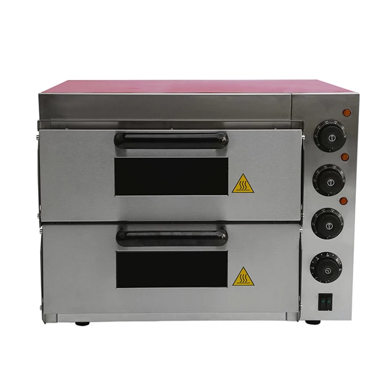 Double electric roasting pink oven household bread baking box pizza shop cake shop ~350 degrees 3000 watts PZ-ER2PR