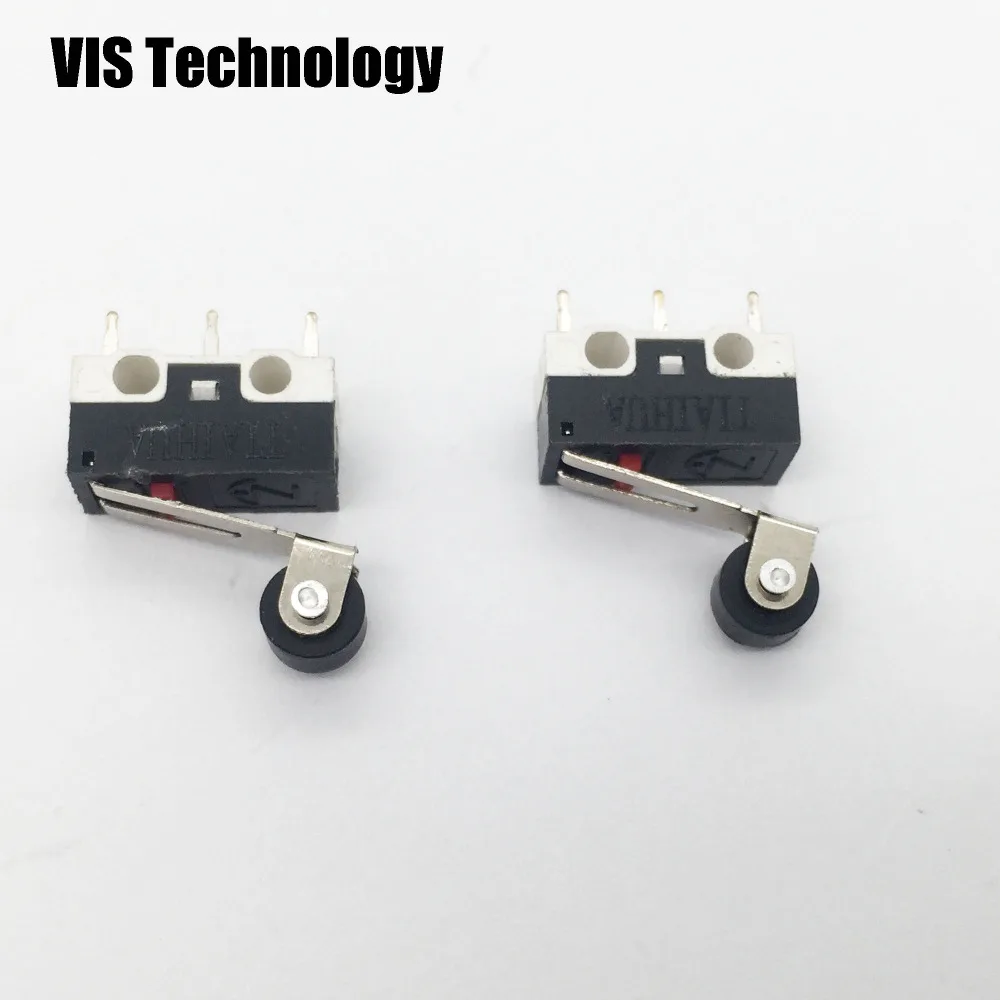 2pcs/lot 3D Printer Micro Limit Switch 1A 125VAC with 5mm Roller Lever Arm Micro Switch for SLA Nano printer Thingiverse TOS