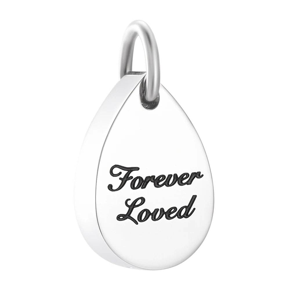 Forever Loved Teardrop  Keepsake Urns for Ashes  Cremation Jewelry Necklace   Cremation Pendant  Urn Charm