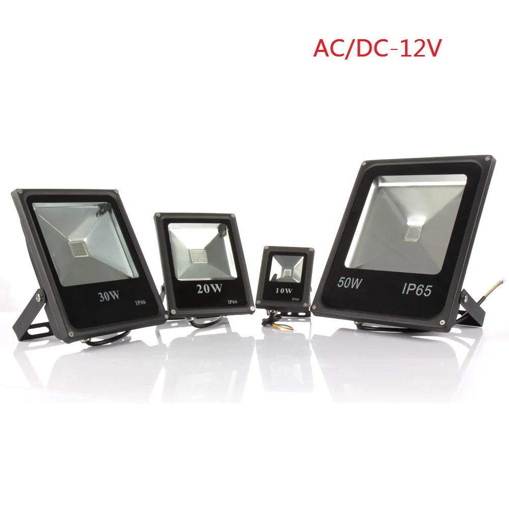 

free shipping DC12V Waterproof LED Flood Light led lamp10w 20w 30w 50w Warm/Cold white/Red/Blue/Green/RGB Outdoor Light