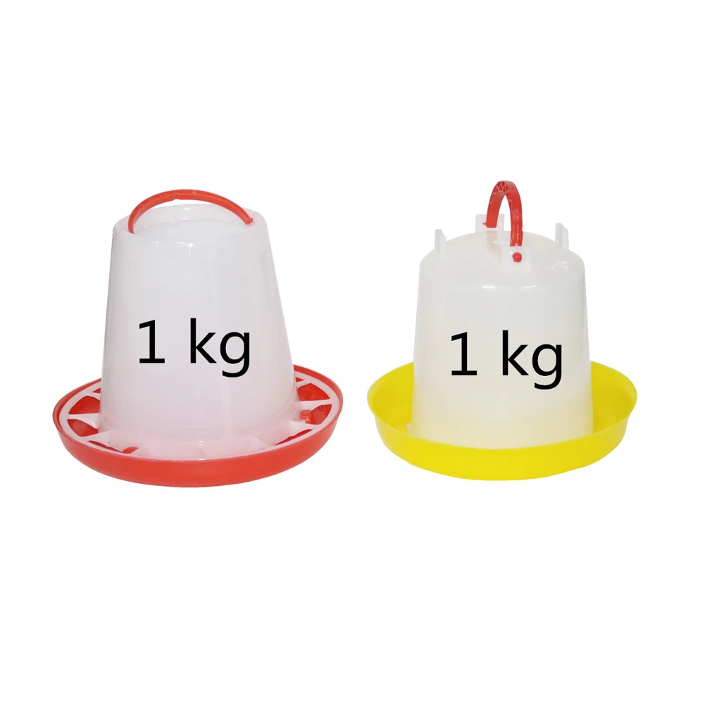 1Kg Chicken Drinker/Feeder Chicken Duck Bird Drinking Cups Feeding Container Farm Animal Poultry Feeding Watering Supplies