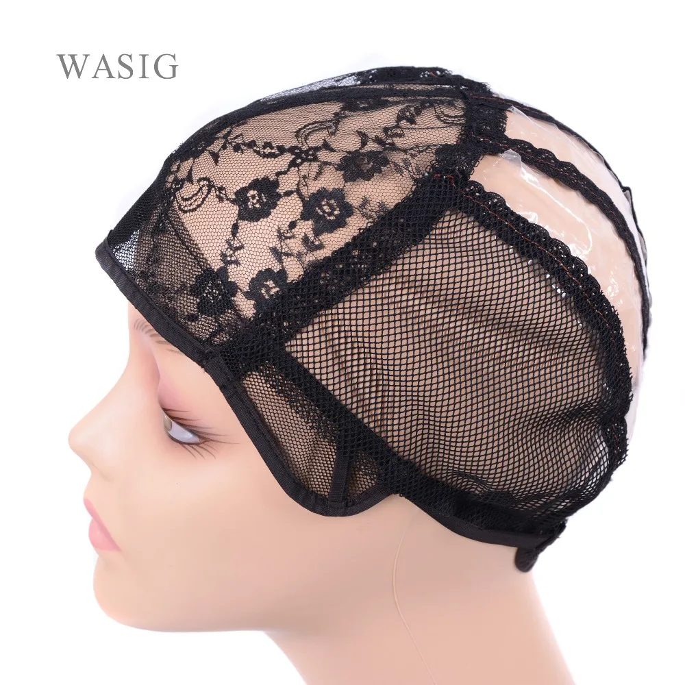 

1 Pc Black ,Blonde Glueless Wig Cap for Making Wigs With adjustable strap for weave wig women hairnets easy cap