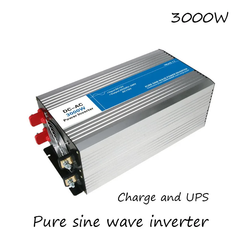 

DC-AC 3000W Pure Sine Wave Inverter 12V To 220V Converters With Charge UPS Electric Power Supply LED Digital Display USB China