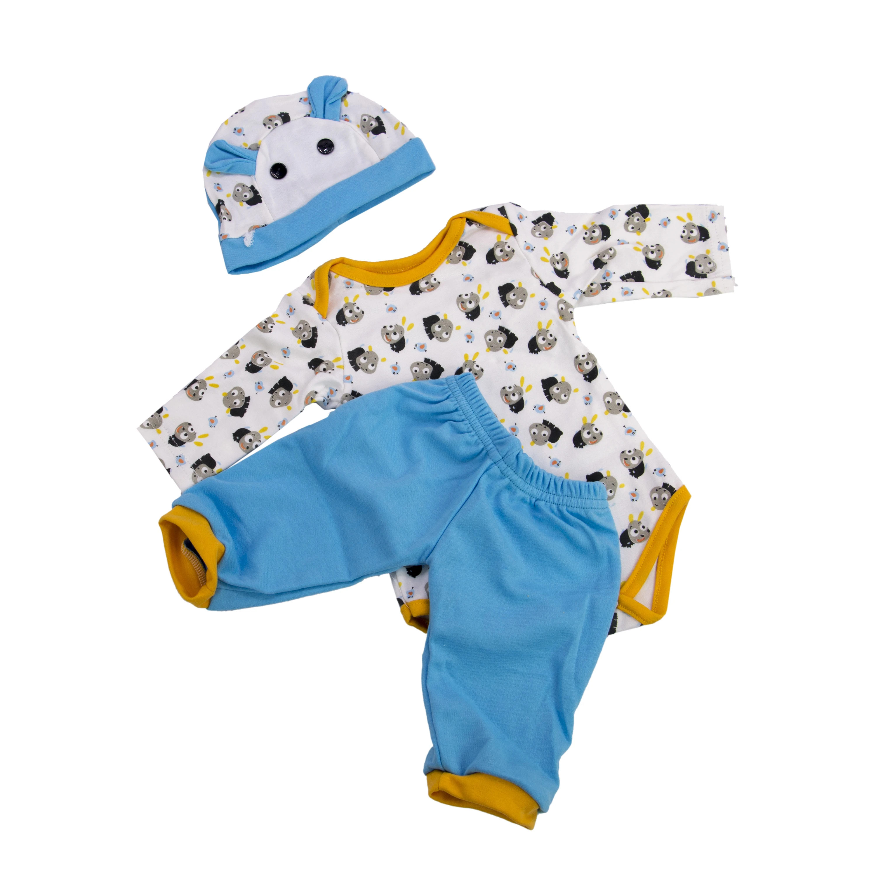 Keiumi Reborn Baby Poppen Kleding Hoed Broek Pak 22-23 Inch Baby Voor Jongen Pop Kleding Sets Kerst geschenken