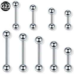 1PC G23 Titanium Orelha Helix Stud Rings Ear Cartilage Tragus Piercing Tongue Barbell Ring Sexy Nipple Piercing Jewelry 16G 14G