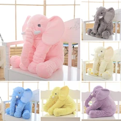 Grand jouet éléphant en peluche pour enfants, coussin pour dormir, doublure en coton PP, poupée, animaux en peluche