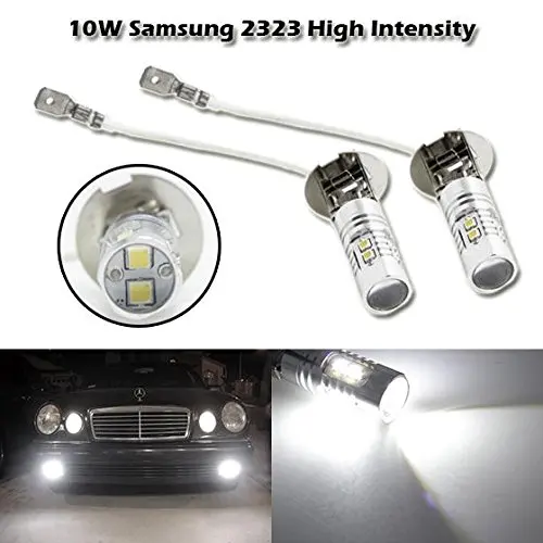 Free shipping 2pcs/lot 10W H3 2323SMD 10LED Ampoule Bulb Lampe Lumiere Blanc DC 12V Voiture