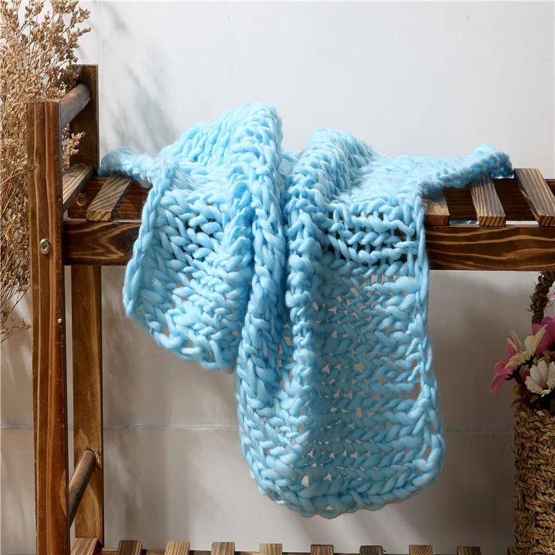 

Newborn Baby Soft Photography Photo Prop Infant Backdrop Braided Child Blanket Rug Basket Filler Braid Blanket Basket Stuffer