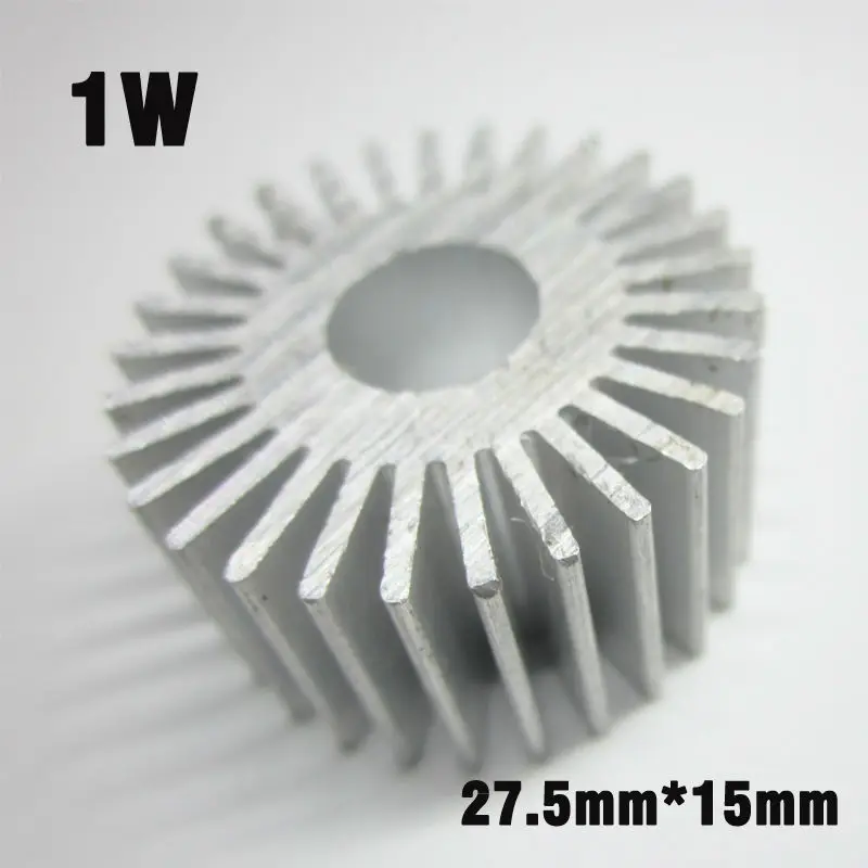 10pcs 1W Heat Sink Radiator, D27mm H15mm Cylinder Aluminum Profile For 1W 3W 5W LED Lamp DIY LED Accessories