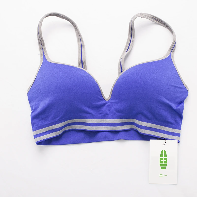 

GUIYI Sexy Seamless Bra 90% Nylon 10% Spandex Wire Free Full Cup Wire free Fitness Push Up Padded Top Trainning A7280