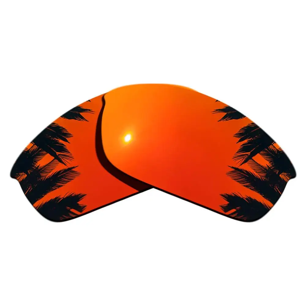 Orange Red Mirrored Polarized Replacement Lenses for Flak Jacket Sunglasses Frame 100% UVA & UVB