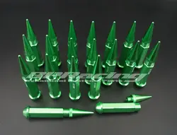 20pcs M12 x 1.5 Spiked Lug Nuts Extended Tuner Wheel/Rims For Honda Toyota Green/Golden/Red