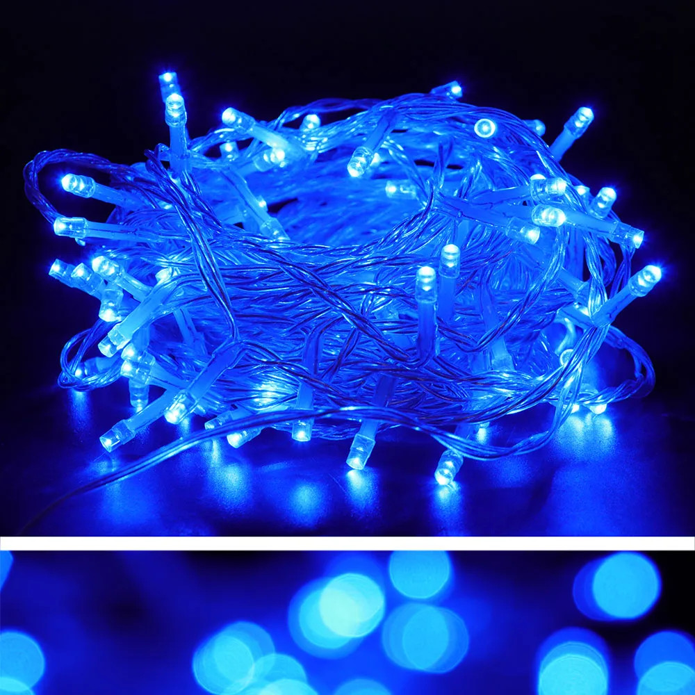 100/200 led luzes de fadas dc12v led string jardim natal festa de casamento decoração de natal luz da corda 10m/20m reino unido/ue/au/eua adaptador