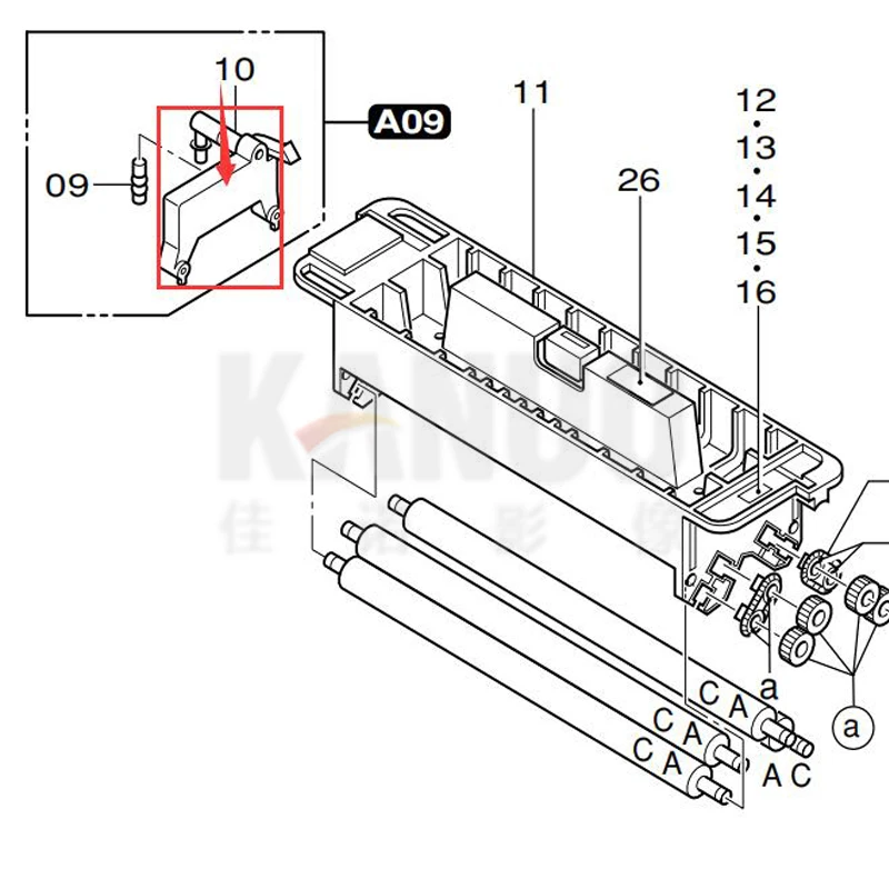 فوجي اليسار الإسكان (P2 ، PS1-4) 360H0040E ل الحدودي 350/355/370/375 مينيلاب