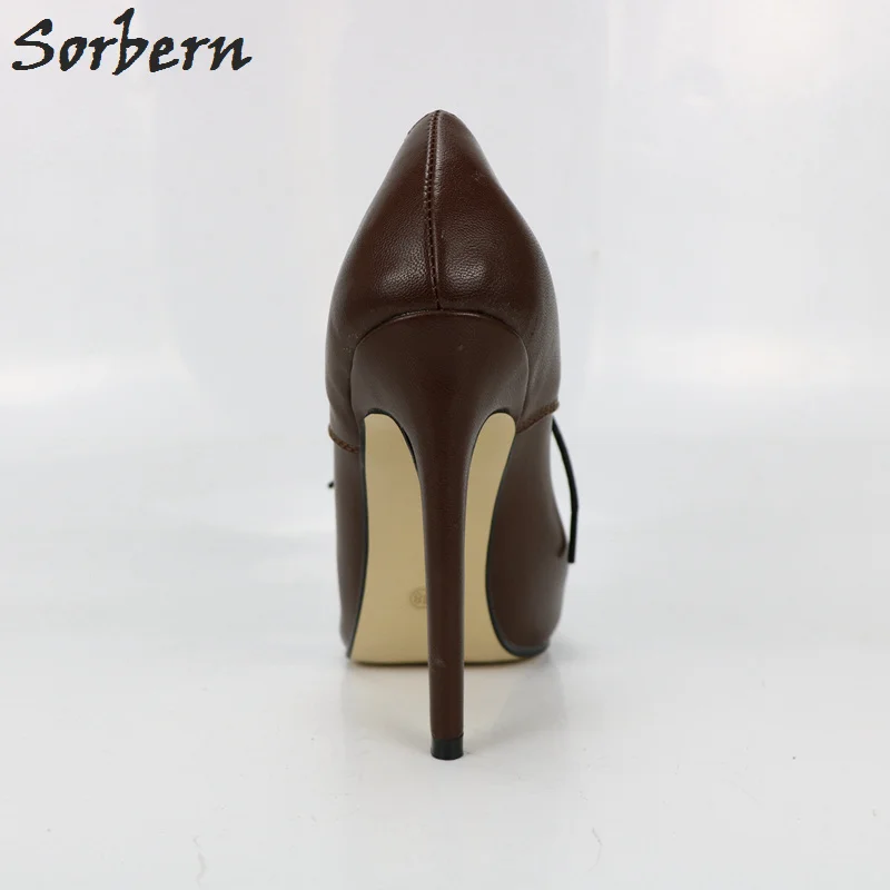 Sorbern Mature Women Pumps High Heels Ladies Shoes Size 43 With Heels Vintage Shoes Pump Stilettos 12Cm Custom Colors Women Heel