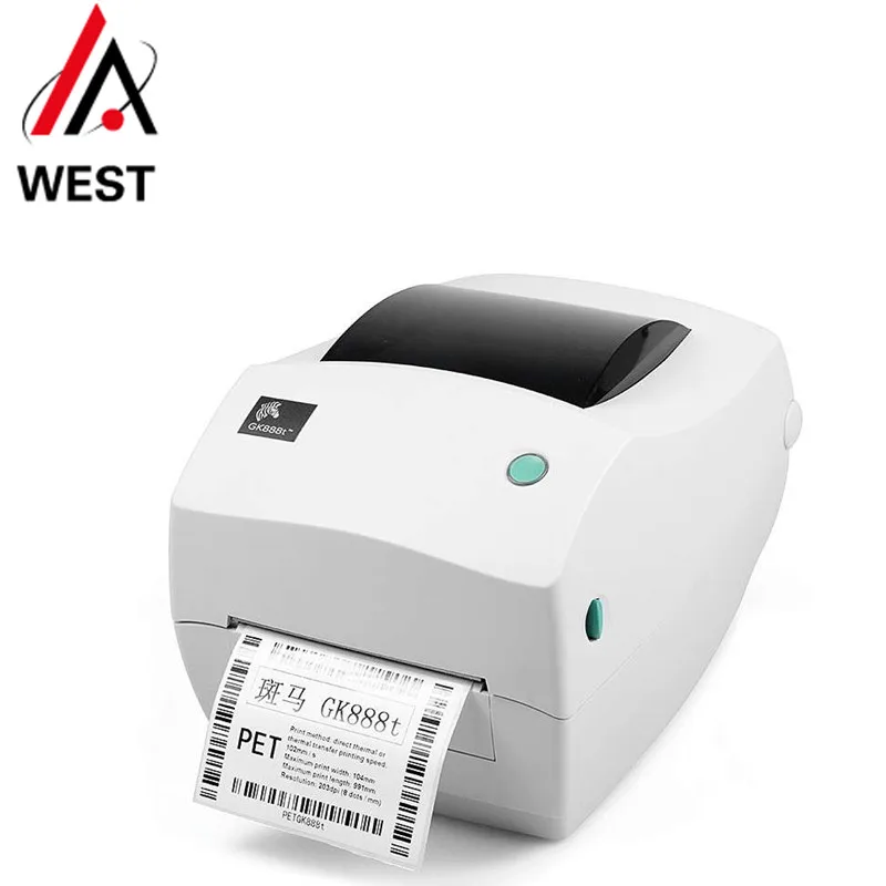 

Оригинальный и новый принтер штрих-кода Zebra GK888T, экспресс-почтовая логистика, печать адресов склада, бесплатная доставка