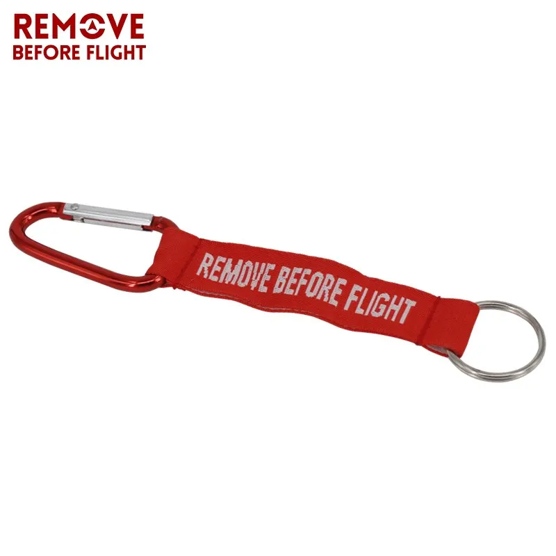 Remove Before Flight Key Chain Red Keychain Woven Letter Keyring Jewelry Aviation Tags OEM Key Chains Safety Tag 3 PCS/LOT