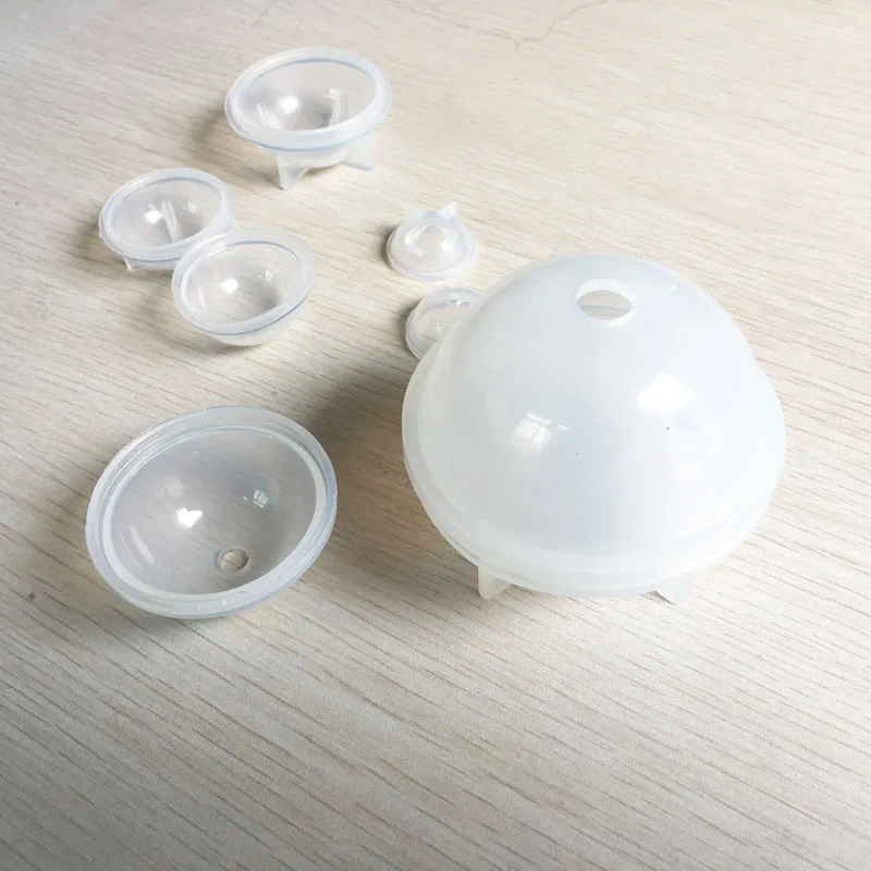 1 sztuka 20/30/40/50mm Stereo sferyczne silikonowe formy tworzenia biżuterii DIY kulki dekoracja żywiczna rzemiosło
