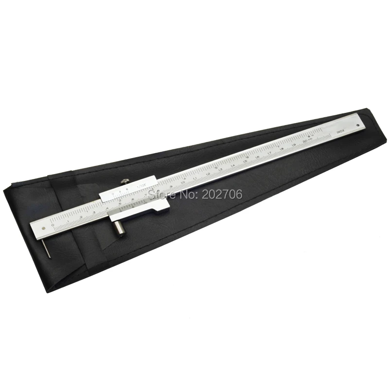 Pinça de marcação paralela em aço inoxidável com Carbide Scriber, ferramenta de marcação, 0-250mm, 300mm, 400mm, 500mm