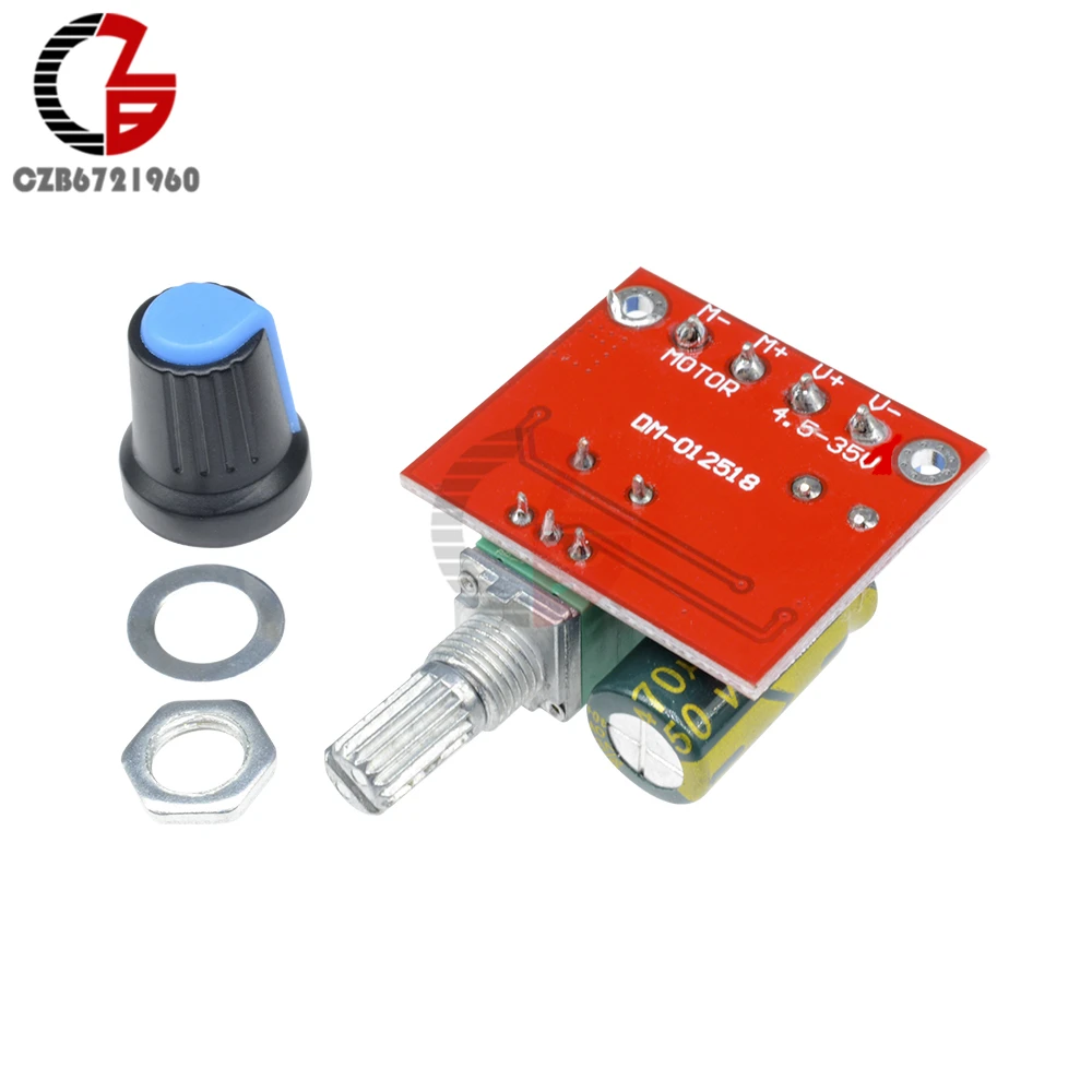 Mini 5A 90W Voltage Regulator PWM 12V DC Motor Speed Controller Regulator Module DC-DC 4.5V-35V Power Controller