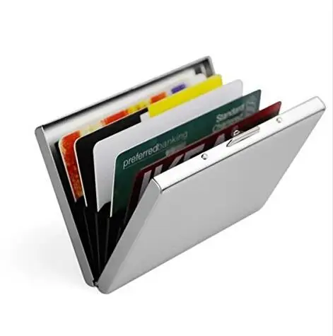 

1pc RFID Blocking Wallet ID Credit Card Protector Men Women Security Wallets Slim Designer Pocket Sleeves Case Aluminum Metal