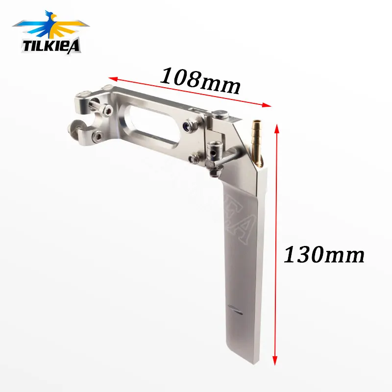 Aluminum 108x130mm Rudder with  Water Pickup Suitable for Rc Boat  Length 80-100cm Good Quality