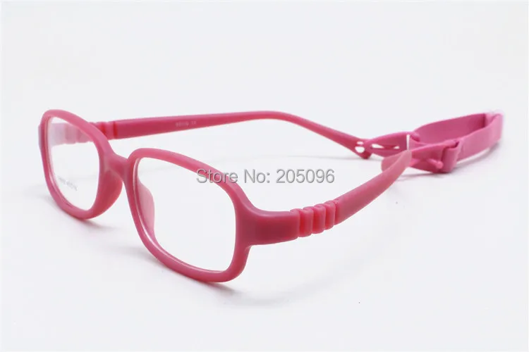 819 Hight end quality flexible hingeless rectangle shape TR90 environmental prescription eyeglasses with elastic cord for kids