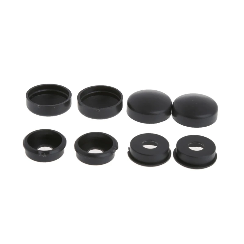 New 8 Pcs ABS Chrome License Plate Frame Screw Nut Caps+Bolt Cover Set For Car Truck