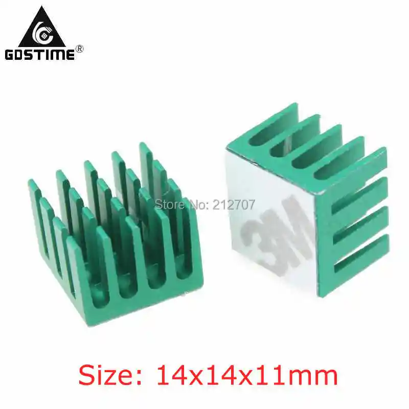 

50 Pieces/lot Gdstime Cooler Fins with 3M Tapes VGA Card CPU 14x14x11mm Cooling Heatsink