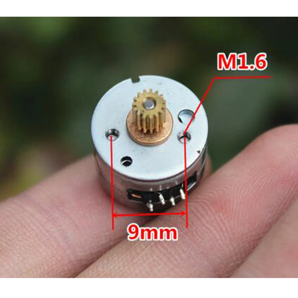 10 * Миниатюрный двухфазный четырехпроводной шаговый двигатель 10 мм/15 мм Шаговый двигатель Маленький 2-фазный 4-проводной двигатель