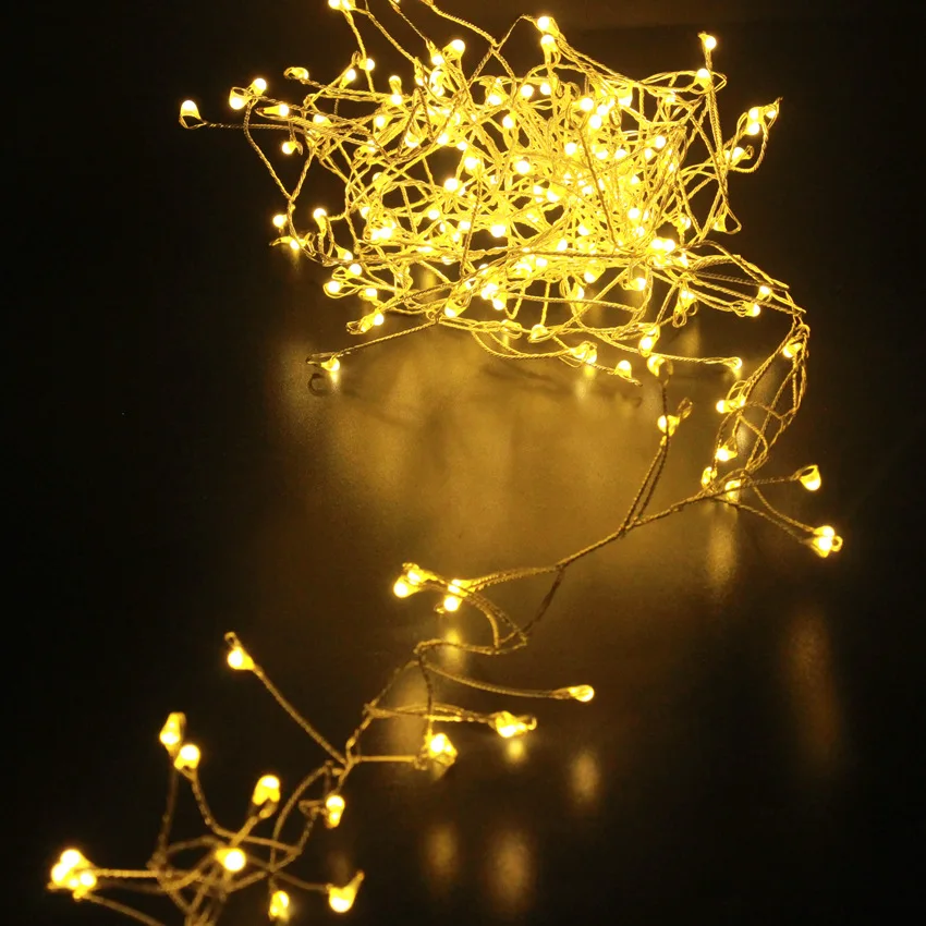 Firecracker 2m 200 LED Waterproof Copper wire Fairy String light Indoor Outdoor Garland Patio home Wedding Christmas Decoration